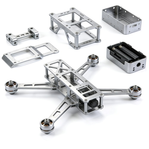 CNC machined drone aluminum structure parts case example