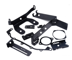 Black sheet metal equipment parts case example