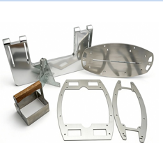 Public facility sheet metal parts including formed brackets panels and hardware components