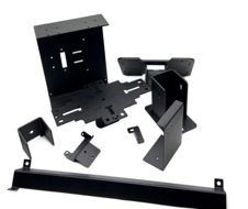 Water tank sheet metal parts including black formed brackets panels and support parts